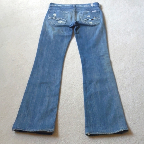 7 For All Mankind Y2K style bootcut crystal jeans Sz 27 - Picture 8 of 9